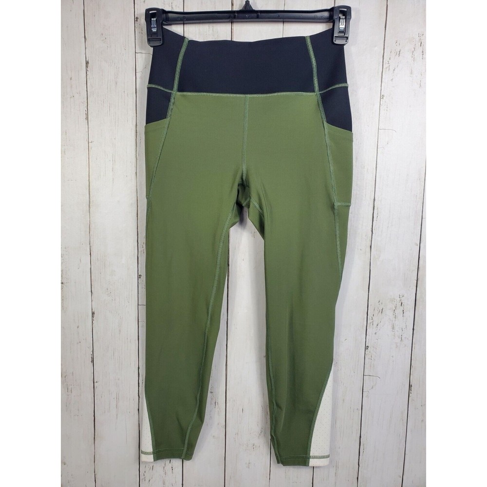 GapFit Sculpt Compression Leggings Womens M Olive Wide Comfort Waistband Gap